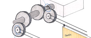 Electric motor solution for panel blinds